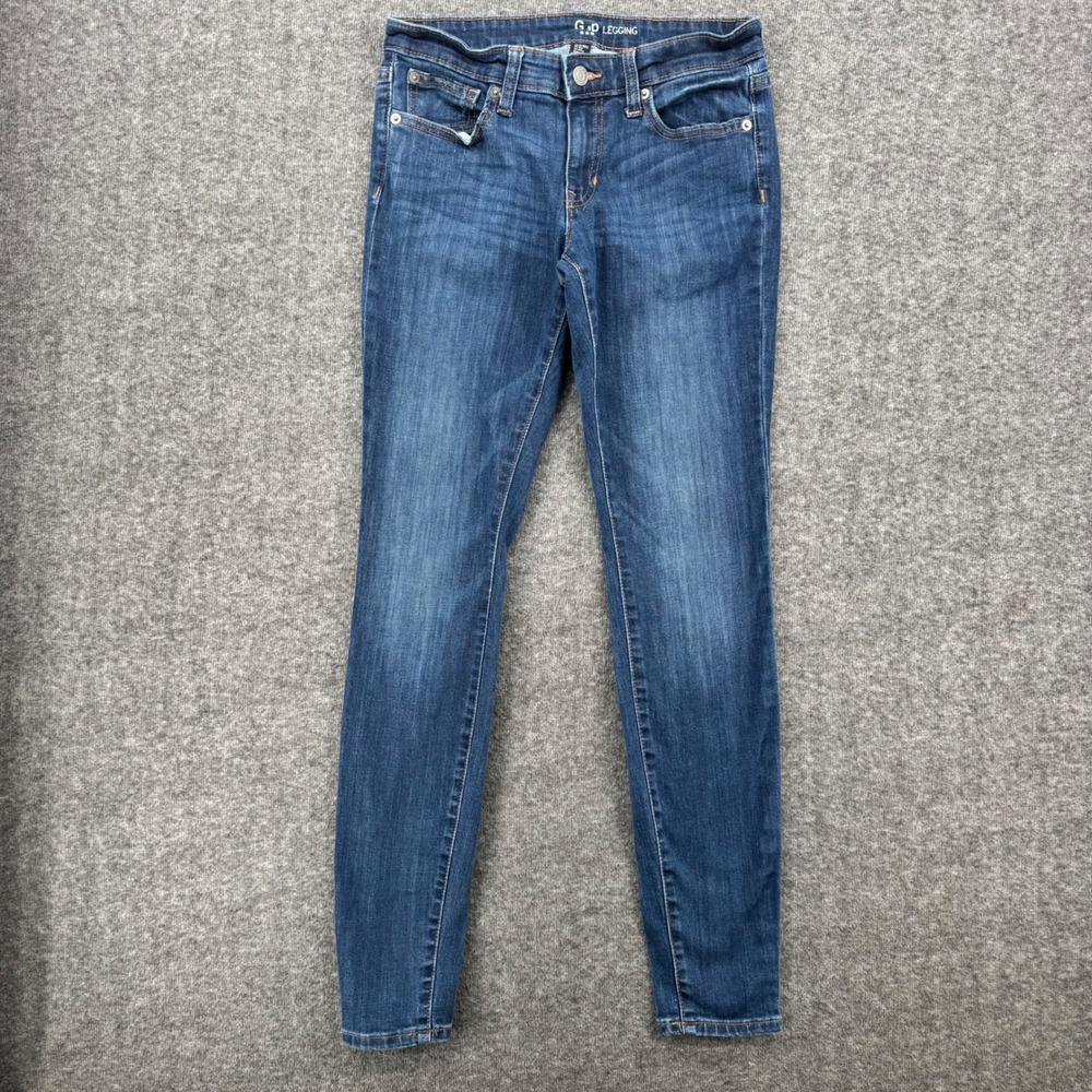 Gap Legging Jeans Womens 2/26R Dark Wash Skinny Denim Stretch Blue Ankle Basic